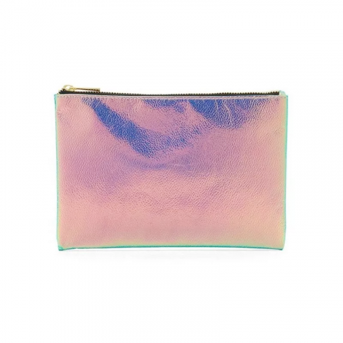 Косметичка Forever21 Holographic Makeup Bag Pink Green