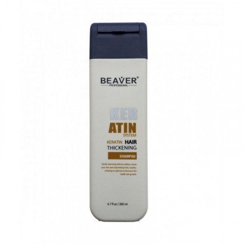 Шампунь с кератином для густоты и утолщения волос Beaver Professional Keratin System Shampoo, 200 мл