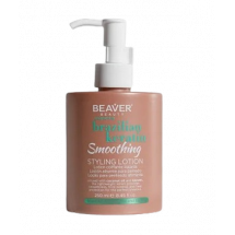 Крем с кератином для укладки и разглаживания волос с термозащитой Beaver Professional Brazilian Keratin Smoothing Styling Lotion, 250 мл