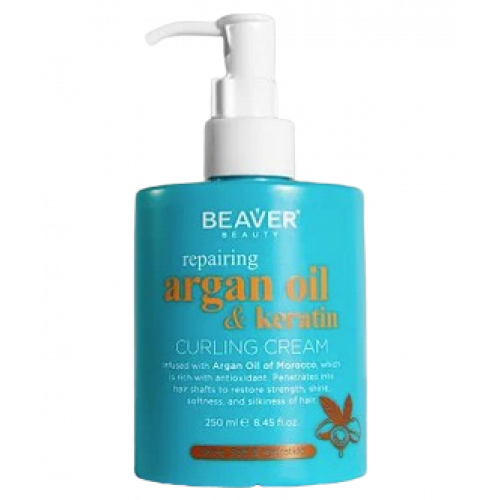 Крем с аргановым маслом для упругих кудрей Beaver Professional Repairing Argan Oil & Keratin Curling Cream, 250 мл