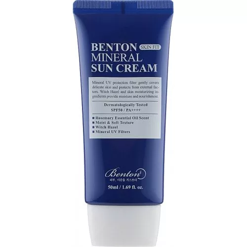 Солнцезащитный крем на минеральной основе Benton Skin Fit Mineral Sun Cream SPF50/PA++++ 50ml