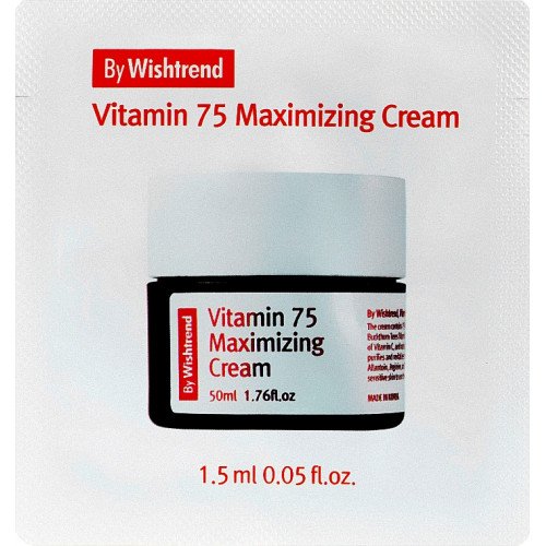 Витаминный крем для лица с облепиховым экстрактом BY WISHTREND Vitamin 75 Maximizing Cream Tester