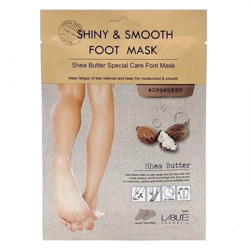 Маска для ног с маслом ши Labute Shiny & Smooth Foot Mask