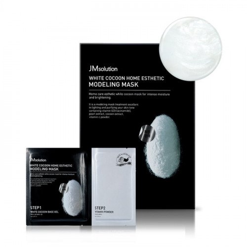 Альгинатная маска с протеинами шелка и жемчугом JM Solution White Cocoon Home Esthetic Modelling Mask