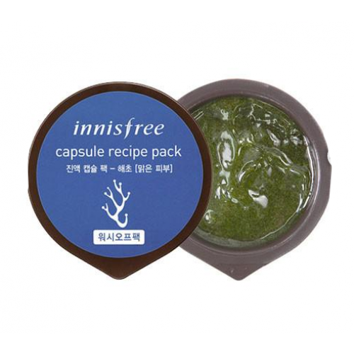 Разогревающая маска-скраб Innisfree Capsule Resipe Pack Seaweed
