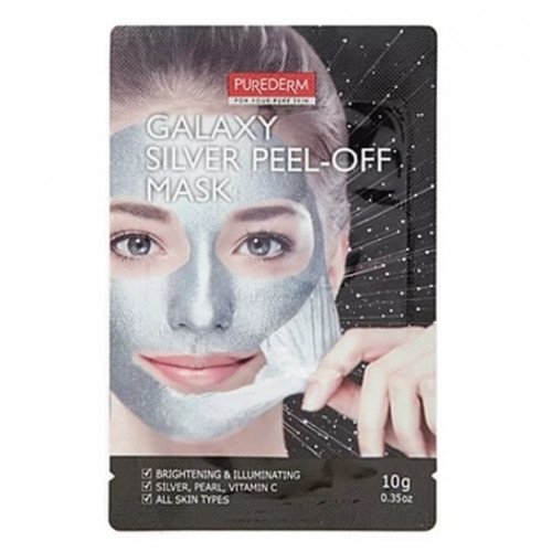 Освітлююча і надає сяйво маска-пілінг Purederm Galaxy Silver Peel-off Mask