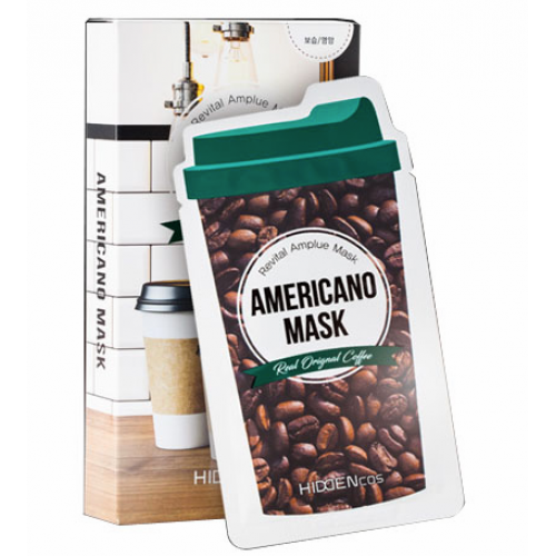 Листовая маска с экстрактом кофе Hiddencos Americano Mask