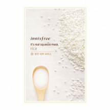 Тканевая маска с экстрактом риса Innisfree It's Real Squeeze Mask Rice