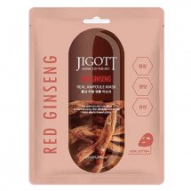Ампульная маска с красным женьшенем Jigott Red Ginseng Real Ampoule Mask