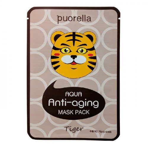 Антивозрастная тканевая маска с прополисом и коллагеном Puorella Animal Mask Tiger