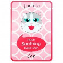 Зволожуюча і заспокійлива тканинна маска Puorella Aqua Soothing Mask Pack Cat