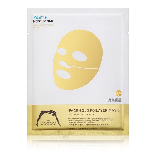 Трехслойная маска для лица Золото The Oozoo Face Gold Foilayer Mask