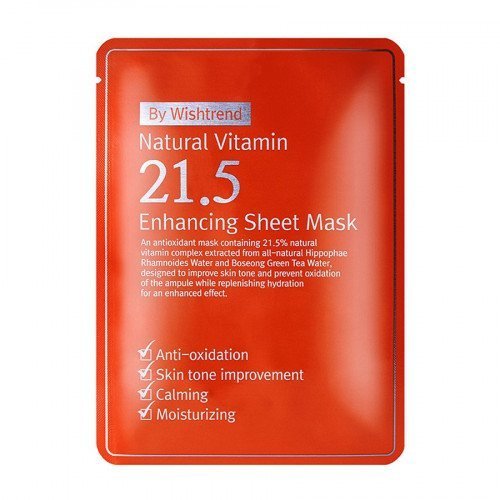 Тканевая маска с витамином С 21.5% Wishtrend Natural Vitamin 21.5 Enhancing Sheet Mask 