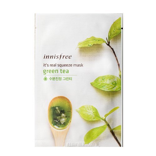 Листовая маска с экстрактом зеленого чая Innisfree It's Real Squeeze Mask Green Tea