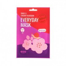 Маска для лица с экстрактом слизи улитки и вишни Dearboo Everyday Mask Snail & Cherry Blossom