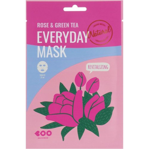 Маска для обличчя з екстрактом троянди і зеленого чаю Dearboo Everyday Mask Rose &Green Tea
