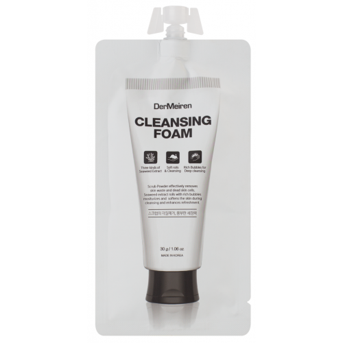  Пенка для глубокого очищения кожи с экстрактом водорослей DerMeiren Cleansing Foam