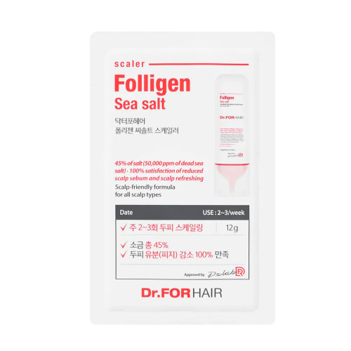Пилинг для кожи головы с частицами из соли мертвого моря Dr.FORHAIR Sea Salt Scaler, 12 мл