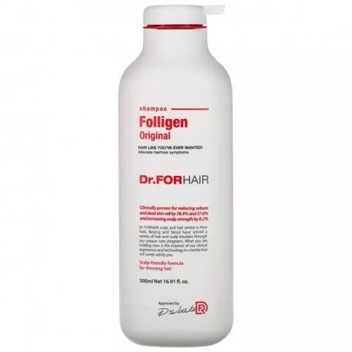 Зміцнюючий шампунь проти випадіння волосся Dr.FORHAIR Folligen Shampoo, 300 мл
