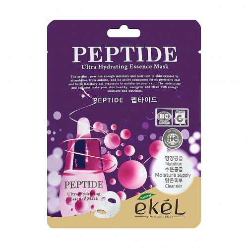 Тканинна маска для обличчя з пептидами Ekel Peptide Ultra Hydrating Essence Mask