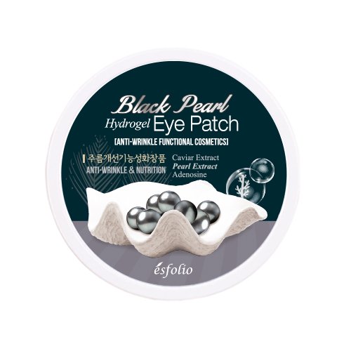 Гидрогелевые патчи под глаза с черным жемчугом Esfolio Black Pearl Hydrogel Eye Patch