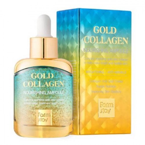 Поживна сироватка з золотом і колагеном Farm Stay Gold Collagen Nourishing Ampoule