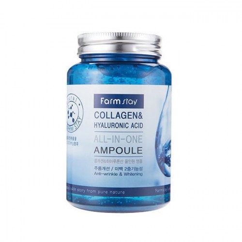 Ампула с коллагеном и гиалуроновой кислотой FarmStay Collagen & Hyaluronic Acid All In One Ampoule