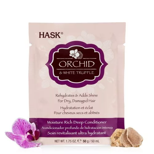 Маска для зволоження волосся з екстрактом орхідеї Hask Orchid &White Truffle Moisture Rich Deep Conditioner