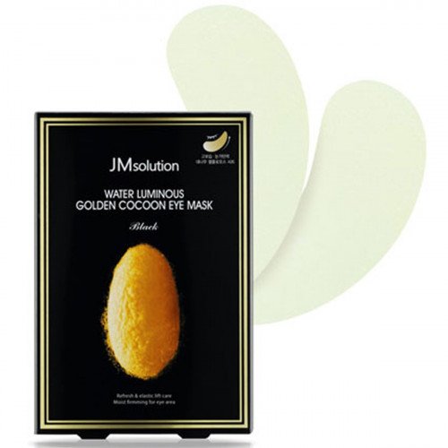 Патчи для глаз с протеинами золотого шелкопряда JMsolution Water Luminous Golden Cocoon Eye Mask Black