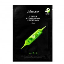 Успокаивающая тканевая маска JMsolution Centella Aloe + Mushroom + Tea Tree Mask