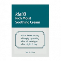 Тестер крему для глибокого зволоження шкіри DEAR, KLAIRS Rich Moist Soothing Cream Tester
