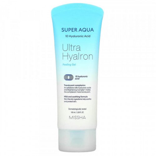 Пілінг-гель з гіалуроновою кислотою MISSHA Aqua Ultra Hyalron Peeling Gel, 100 мл