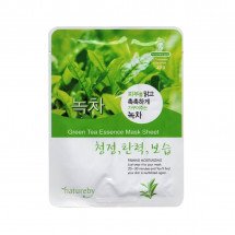 Тканевая маска с зеленым чаем Natureby Green Tea Essence Mask Sheet