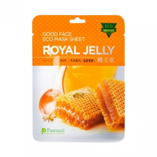 Тканинна маска для обличчя з екстрактом маточного молочка Pascucci Good Face Eco Mask Sheet Royal Jelly