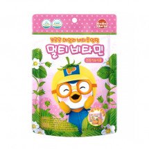 Жевательные пастилки с витаминами С, В1, В6 Pororo Daily Vita Chewing Caramel Multi Vitamin Strawberry