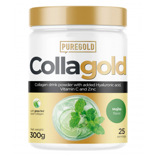 Коллагеновый порошок Pure Gold CollaGold Beef and Fish с гиалуроновой кислотой, 300 гр