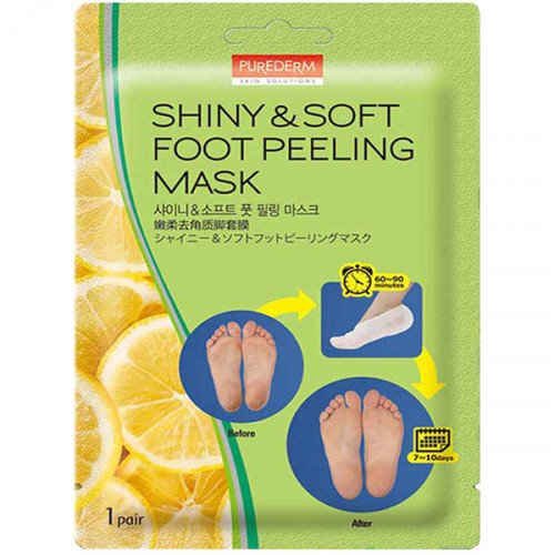 Пилинг для ног Purederm Shiny & Soft Foot Peeling Mask 