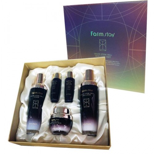 Набор антивозрастной косметики Farm Stay Grape Stem Cell Skin Care 5 Set