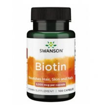 Біотин Swanson Biotin 5000 mcg - 100 таблеток