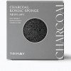 Спонж конняку с древесным углем Trimay Charcoal Konjac Sponge