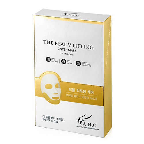 Лифтинг-маска для контура лица AHC The Real V Lifting 2 Step Mask