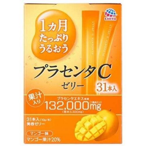 Японская питьевая плацента в форме желе со вкусом манго Earth Placenta C Jelly Mango
