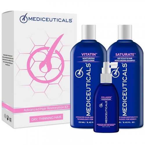 Набор для стимулирования роста волос для женщин (сухие волосы) Mediceuticals Hair Restoration Kit For Women (Dry)