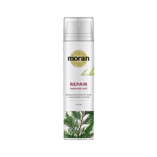 Крем для волос с гиалуроновой кислотой и экстрактом смолы шишек туи Moran Repair Hyaluronic Acid
