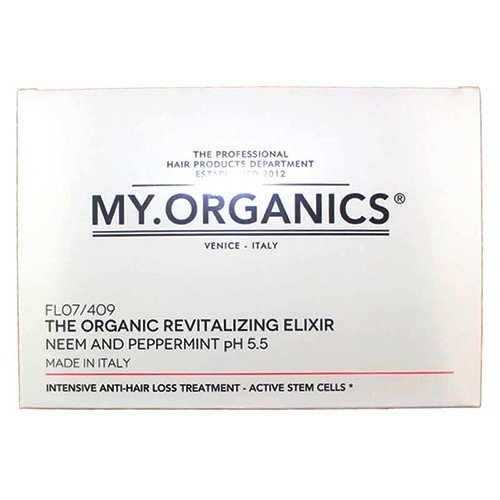 Набор шампунь и ампулы для укрепления волос My.Organics Revitalizing Shampoo and Revitalizing Elixir With Neem And PePeppermint