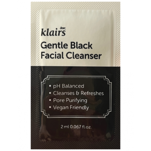Тестер пенки для деликатного очищения Dear, Klairs Gentle Black Facial Cleanser Tester